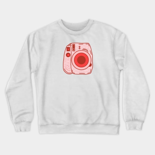 Red Polaroid Camera Crewneck Sweatshirt by Aisiiyan